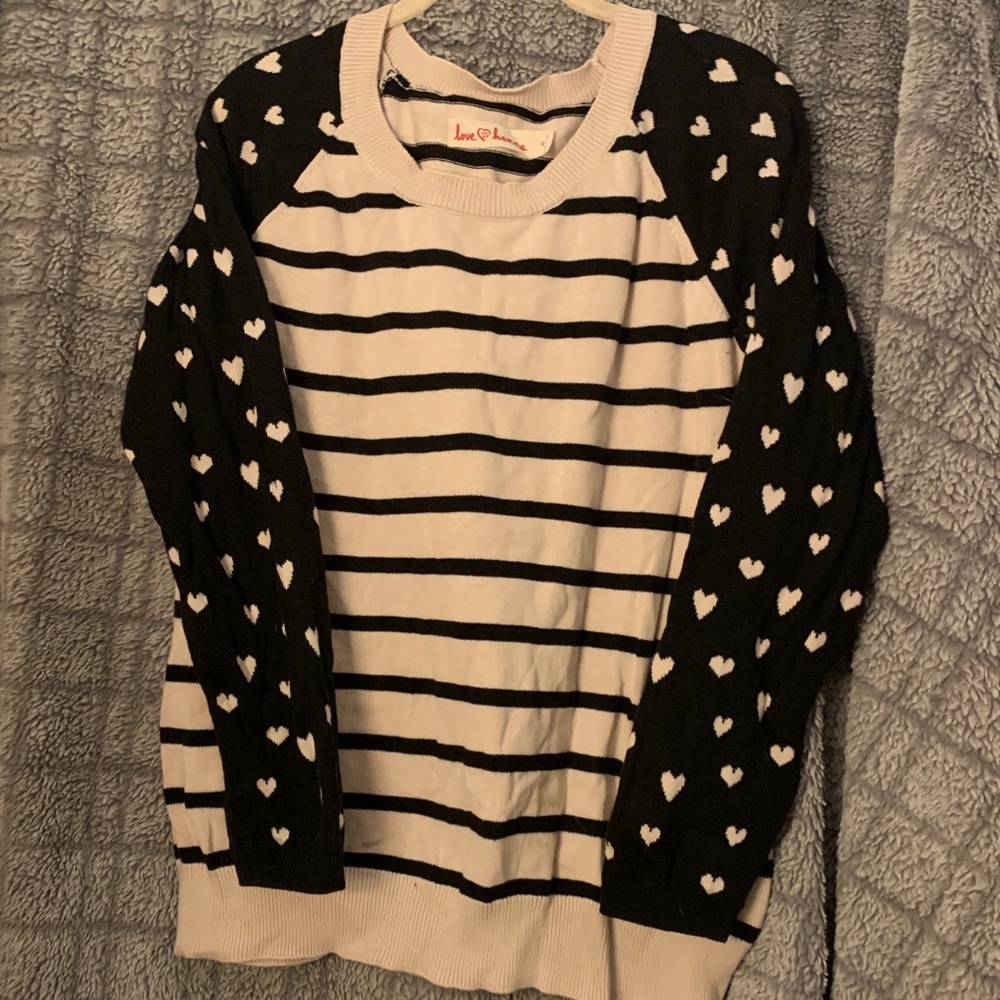 Love Hanna Andersson Heart & Stripe Sweater XL